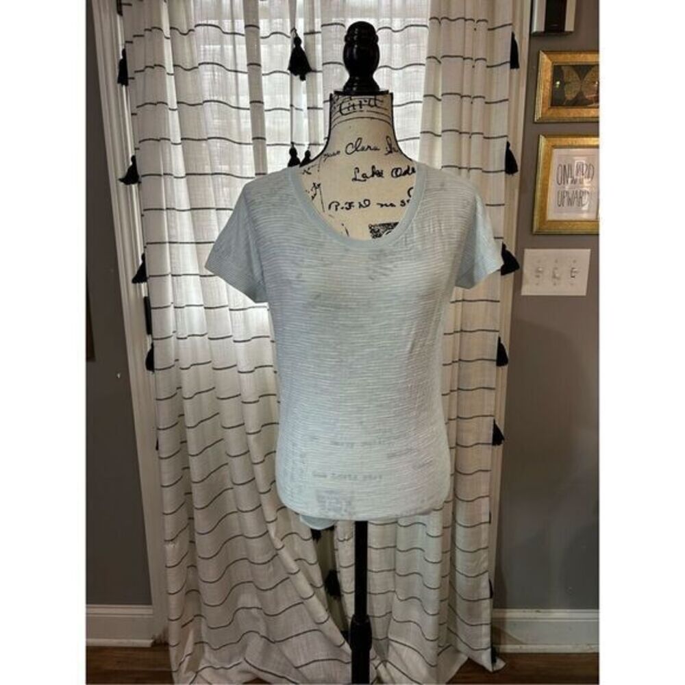 LOFT Striped Blue and White Size Small Shirt